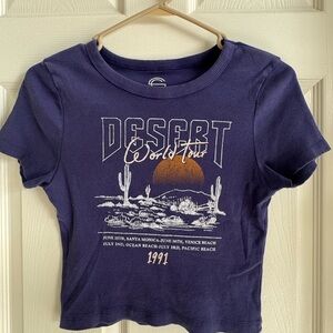 Desert World Tour Women's Purple Crop Top